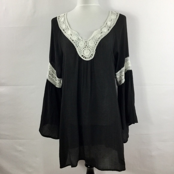 Umgee Bohemian Tunic Peasant Top Blouse Size 1XL - Picture 4 of 13